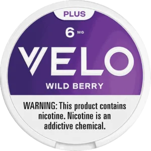 VELO PLUS Nicotine Pouches in a slim tin, showing smokeless and portable design